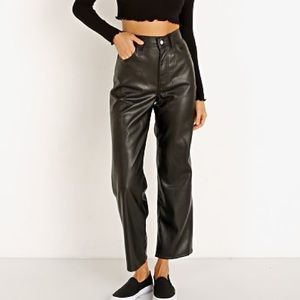 Levi's faux leather ribcage straight pants